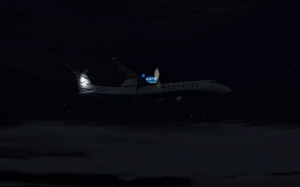 Q400 overhead night