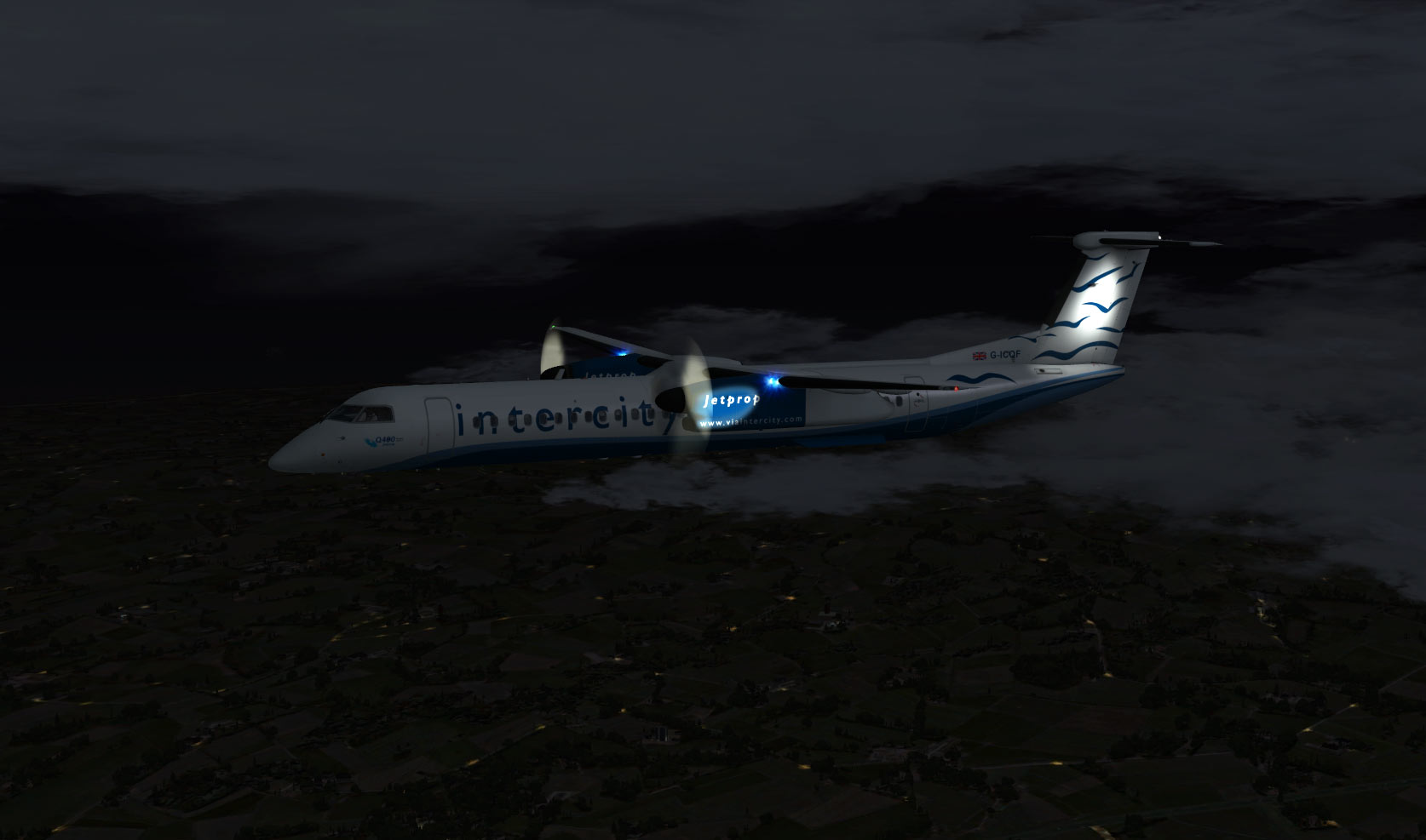 Air to air Q400 night