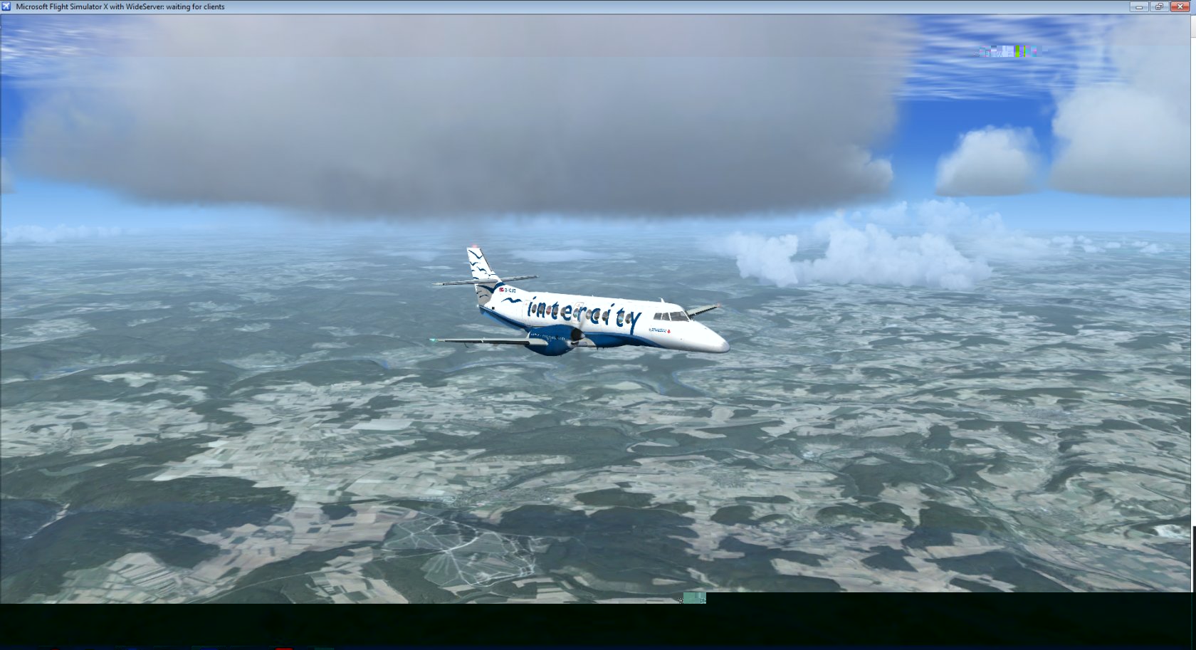 Some ice accumulated on the nose and props