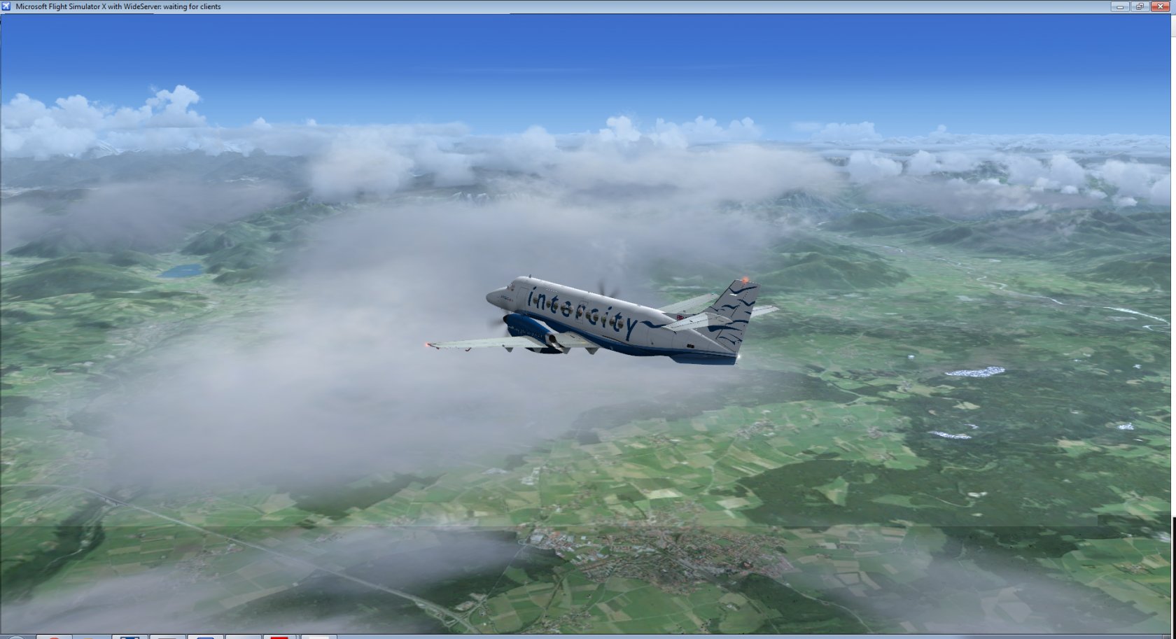 Flying into Alps